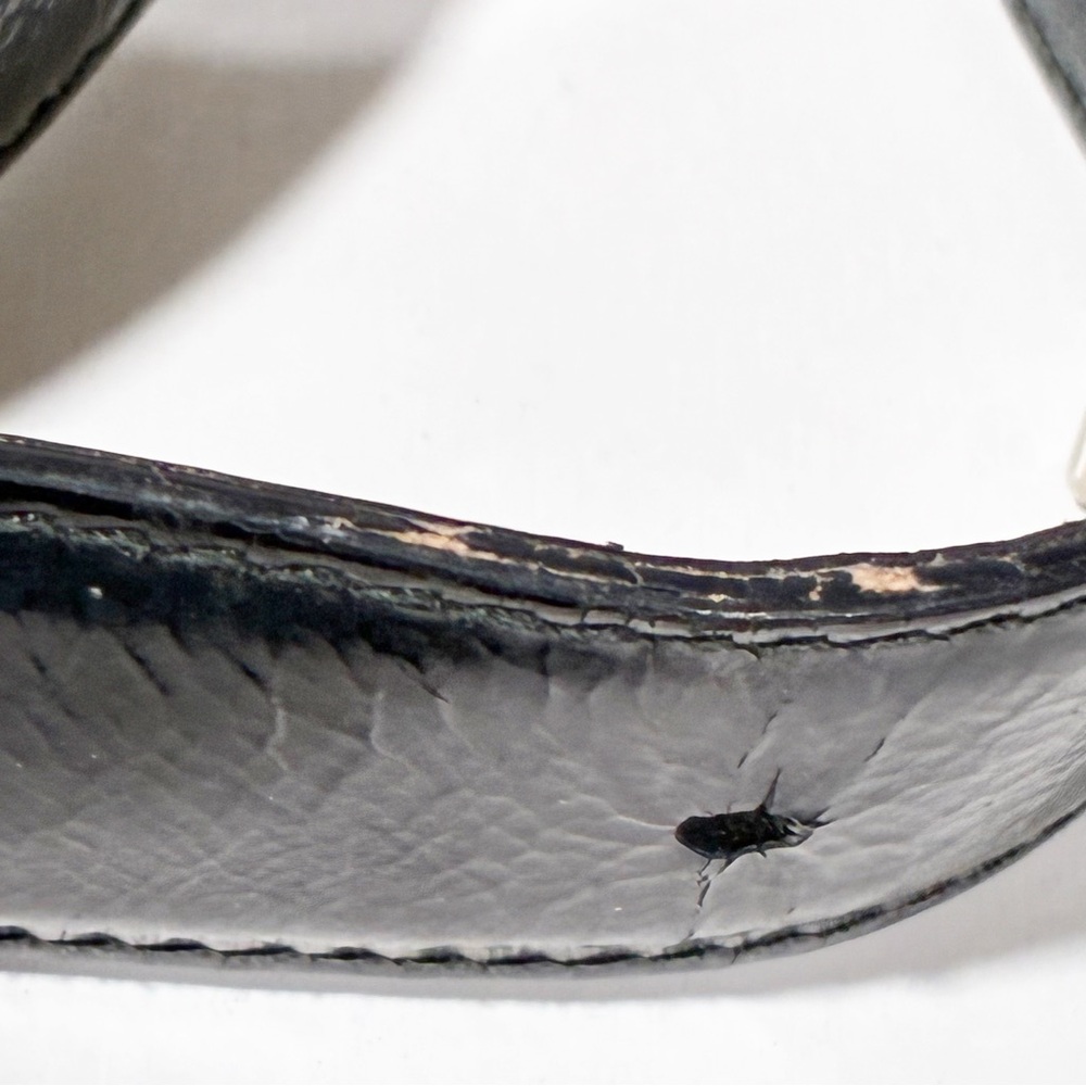 Gucci 90s Era G Logo Skinny Belt with Box Black Patent Leather - Picture 4 of 5
